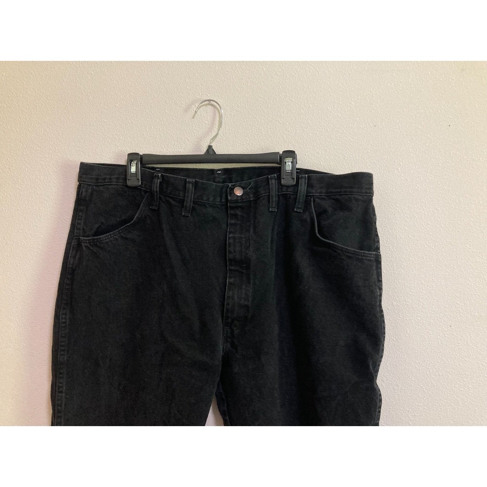 Rustler Black Denim Jeans Size 44x30 Men Straight Pockets - Picture 2 of 8